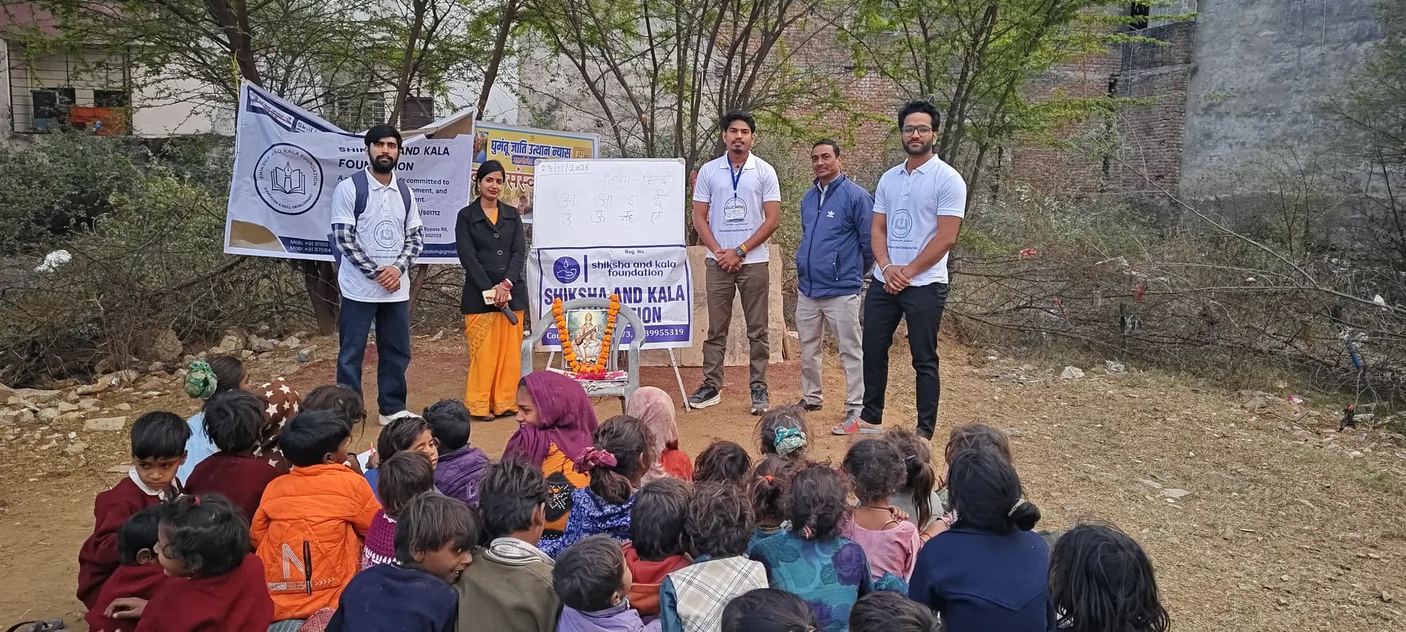Language lessons can also become lessons in belonging. field image from Shiksha Kala Foundation.