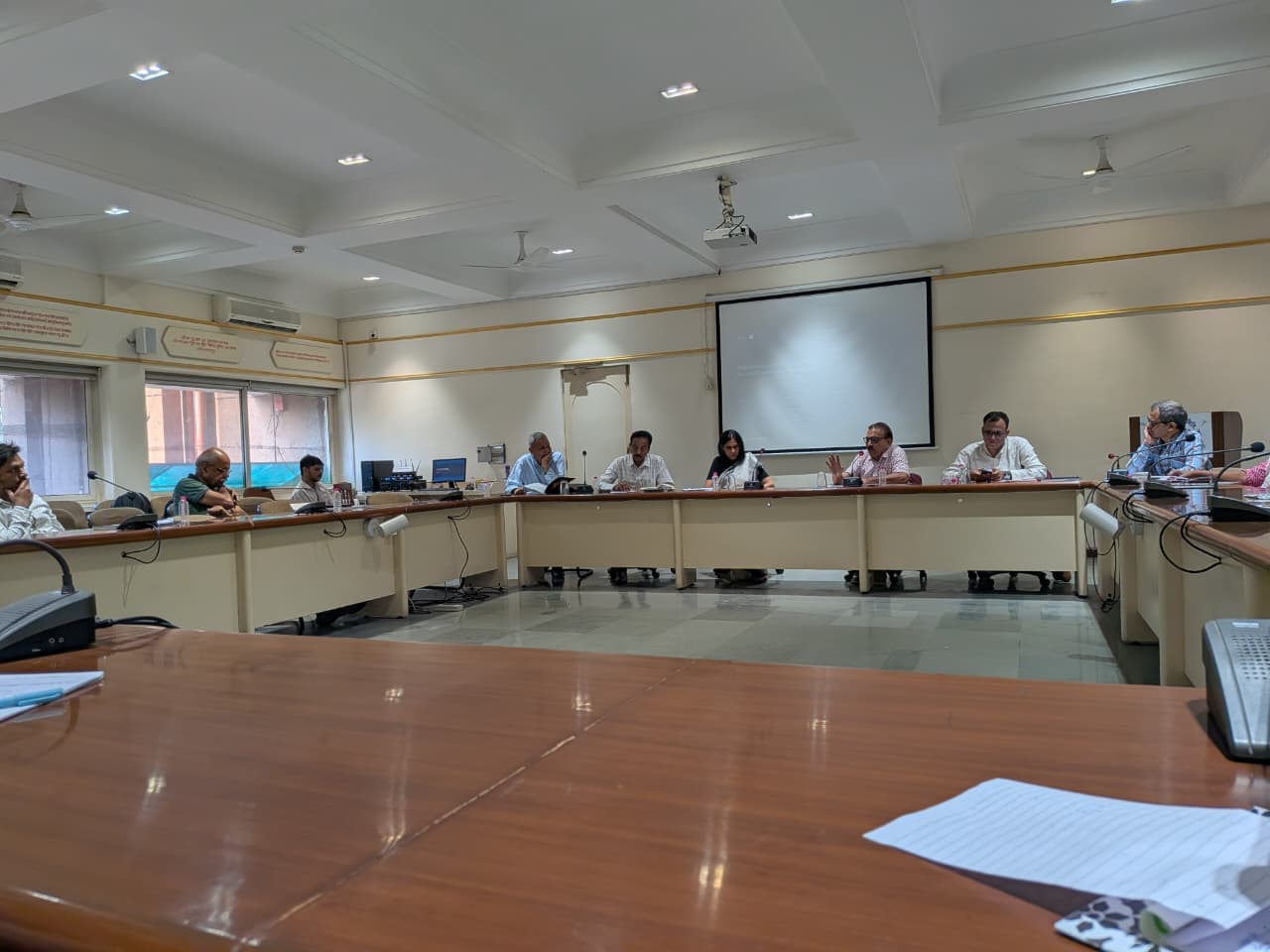 Panellists in conversation during the handbook launch at the Adult Education Center in Jaipur.