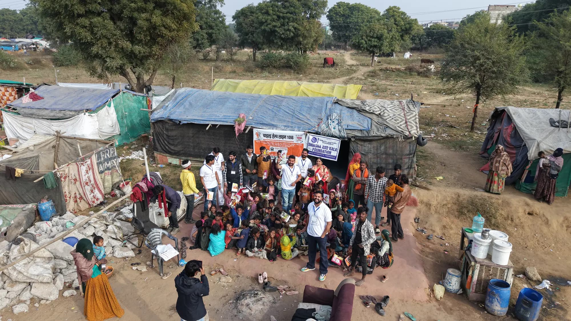 Sanganer Community School Support field image from Shiksha Kala Foundation.